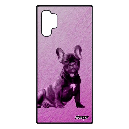 Coque Pour Samsung Galaxy Note 10+ Plus Silicone Chien Mignon Chiot Portable Animaux Texture Design Telephone Bulldog Dessin Canin