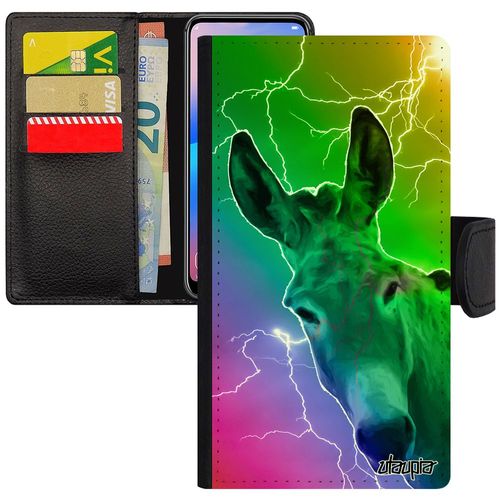 Coque Pour Iphone 11 Pro Simili Cuir Rabat Ane Multicolore Mulet Arc En Ciel Animal Tetu Housse Design Anesse Vert Eclair Etui