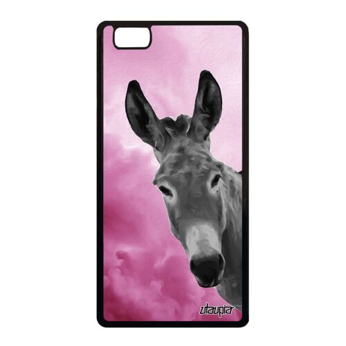 Coque P8 Lite 2015 Silicone Ane Rose Tetu De Protection Bumper Ciel Anesse Noir Design Animal 4g Animaux Nuage Mule Bourrique Huawei
