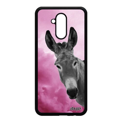 Coque de protection telephone Mate 20 lite silicone ane nuage antichoc animal mobile bourrique anesse rose animaux tetu Huawei