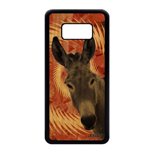 Coque S8 En Bois Et Silicone Ane Design Animal Telephone Mulet De Protection Orange Tetu Noir Cover Mandala Anesse Samsung Galaxy
