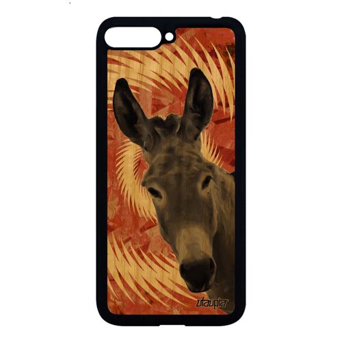 Coque Ane Huawei Y6 2018 Bois Silicone Bumper Mandala Anesse Bourrique Rigide Noir Orange Tetu Animal Portable Texture Mulet Animaux