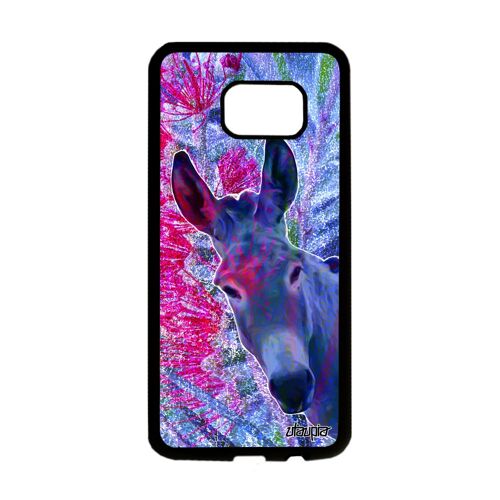 Coque S7 Edge En Silicone Ane Mulet Telephone Tetu Nature Portable Bleu Animal Fleurs Dessin De Protection Original Samsung Galaxy