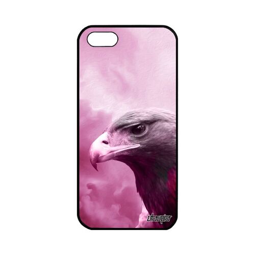 Coque pour iPhone 5 5S SE silicone aigle oiseau nuage rose ciel animal animaux cover telephone design 128 Go rigide rapace de Apple