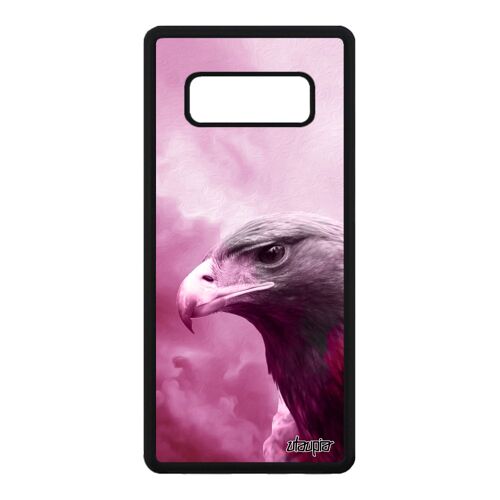 Coque Samsung Note 8 silicone aigle animal oiseau telephone bumper rapace antichoc personnalisé animaux royal ciel etui rose galaxy
