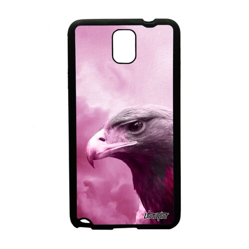 Coque silicone aigle pour Note 3 personnalisé rapace royal nuage oiseau bumper de protection rose telephone animaux Samsung galaxy