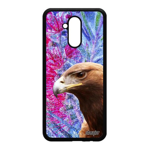 Coque Huawei Mate 20 Lite En Silicone Aigle Oiseau Souple De Protection Dessin Mobile Bleu Royal Rapace Animaux Animal Motif Nature