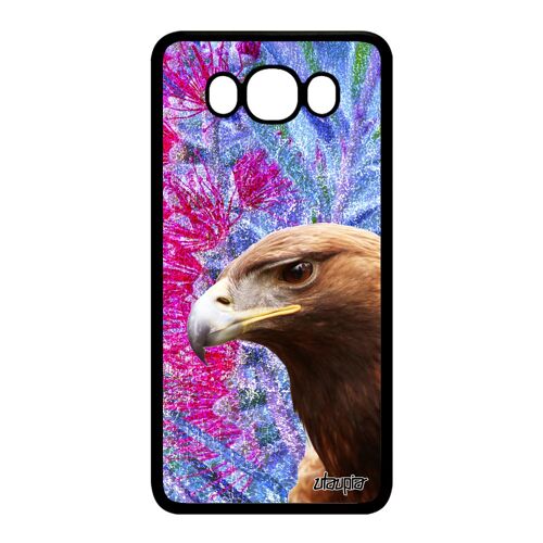 Coque Galaxy J7 2016 silicone aigle animaux design housse rapace portable dessin oiseau nature royal mobile animal bleu de Samsung