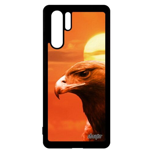 Coque Pour P30 Pro Silicone Aigle Orange Animaux De Protection Noir Ciel Couché De Soleil Rapace Oiseau Animal Made In France Huawei
