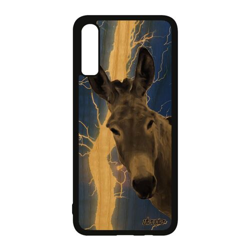 Coque Silicone A70 Vrai Bois Ane Anesse Design Foudre Animaux Tetu Eclair Orage Smartphone Bourrique Telephone Animal Samsung Galaxy
