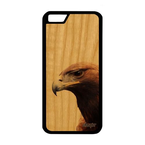 Coque Silicone Aigle Iphone 6 6s En Bois De Protection Case Royal 4g Design Rapace Original Marron Animaux Oiseau Animal