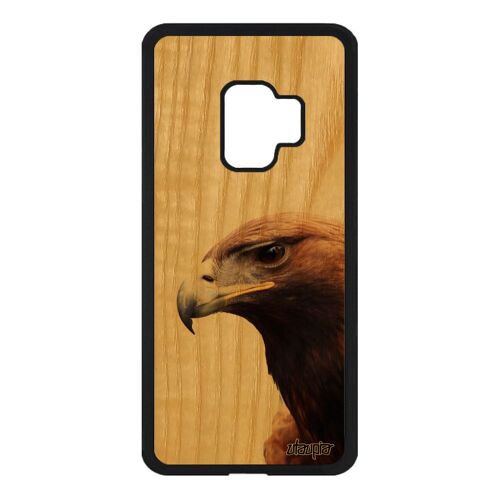 Coque En Bois Pour Samsung S9 Silicone Aigle Jolie 4g Original Animal Rapace Nature Portable Case Royal Oiseau Frêne Animaux Galaxy