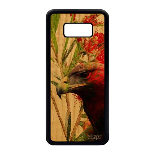 Coque Silicone Pour Samsung Galaxy S8+ Plus Bois Naturel Aigle Pas Cher Animaux Peinture Design Royal Housse Animal Fleurs Oiseau De