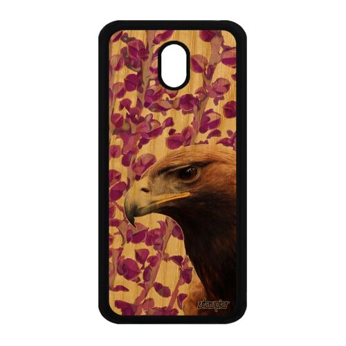 Coque Samsung Galaxy J3 2017 Bois Silicone Aigle Tpu Design 4g Nature Rose Rapace Animaux Noir Animal Sm-J330fn Royal Oiseau Case De