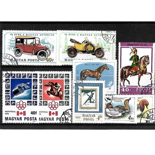 Hongrie-Lot De 9 Timbres Oblitérés-Très Bon Etat