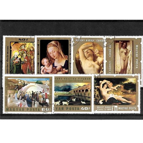 Hongrie-Lot De 7 Timbres Oblitérés-Très Bon Etat
