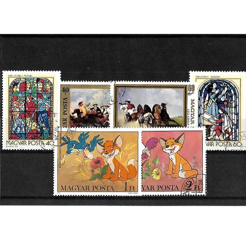 Hongrie-Lot De 6 Timbres Oblitérés-Très Bon Etat