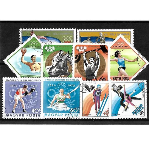 Hongrie-Lot De 10 Timbres Oblitérés-Très Bon Etat