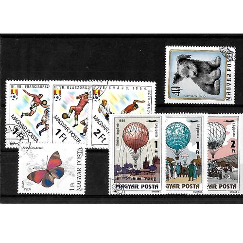 Hongrie-Lot De 8 Timbres Oblitérés-Très Bon Etat