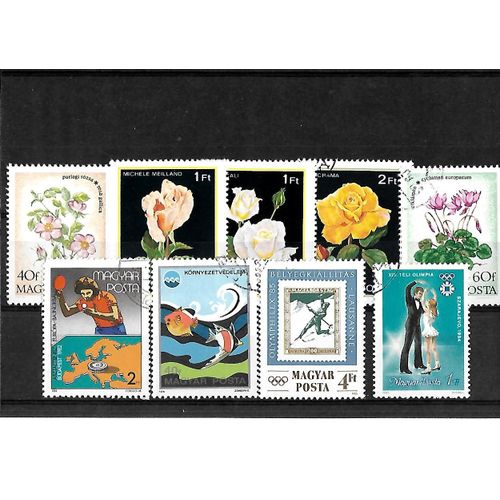 Hongrie-Lot De 9 Timbres Oblitérés-Très Bon Etat