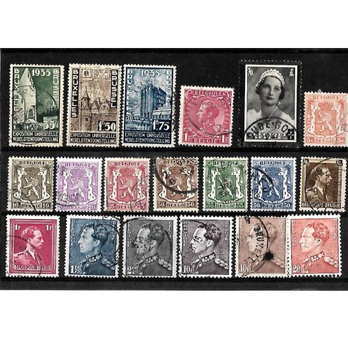 Belgique 1934/1946-Lot De 19 Timbres Oblitérés-Très Bon Etat