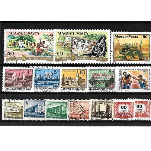 Hongrie-Lot De 15 Timbres Oblitérés-Très Bon Etat
