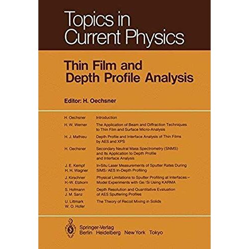 Thin Film And Depth Profile Analysis (Topics In Current Physics)