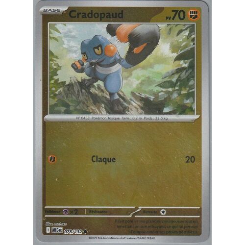 Carte Pokémon - Cradopaud - 078/132 - Reverse - Méga-Evolution