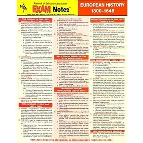 Examnotes For European History 1300 - 1648 (Examnotes)