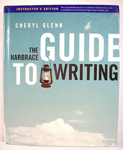The Harbrace Guide To Writing