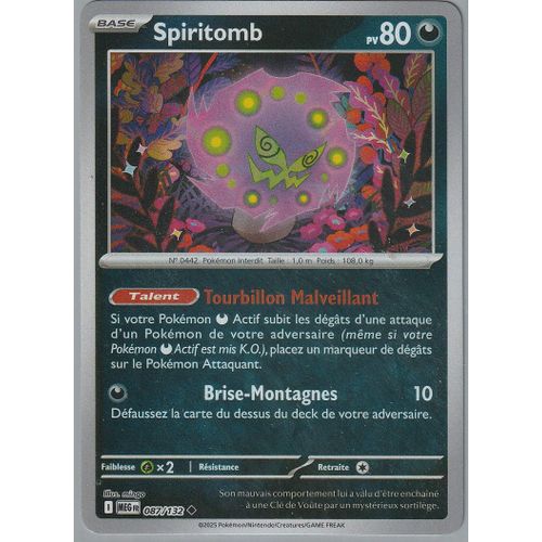 Carte Pokémon - Spiritomb - 087/132 - Reverse - Méga-Evolution