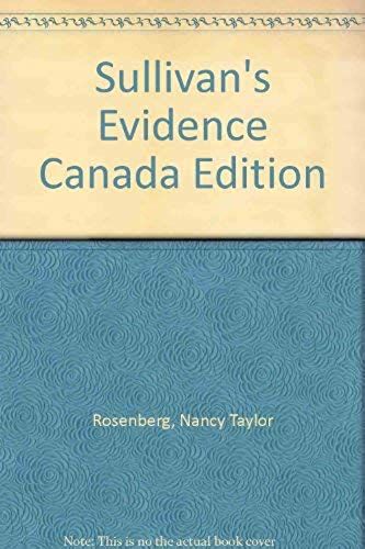 Sullivan's Evidence (Canada Edition)