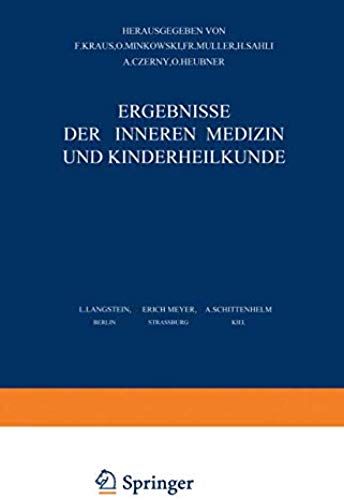 Ergebnisse Der Inneren Medizin Und Kinderheilkunde