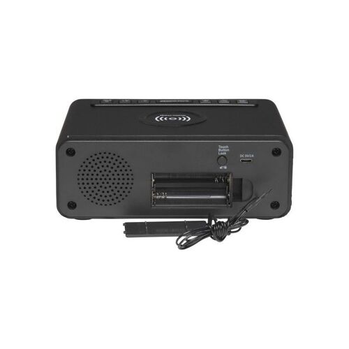 Radio-réveil avec Chargeur sans fil Denver Electronics CRQ-105 0,9" LED FM Noir
