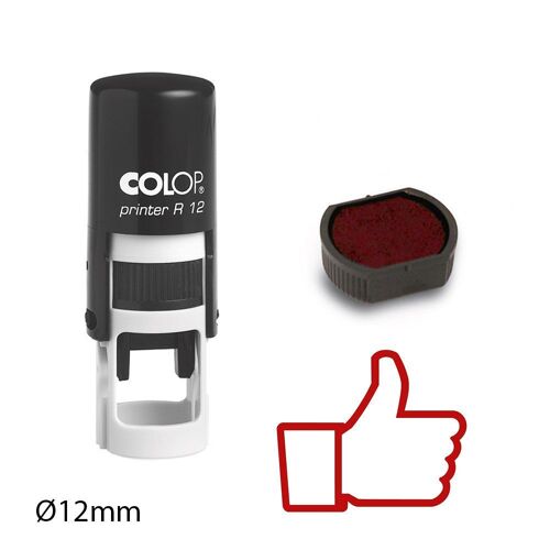 Tampon Encreur Pouce Like Colop Printer R12 12mm Rouge