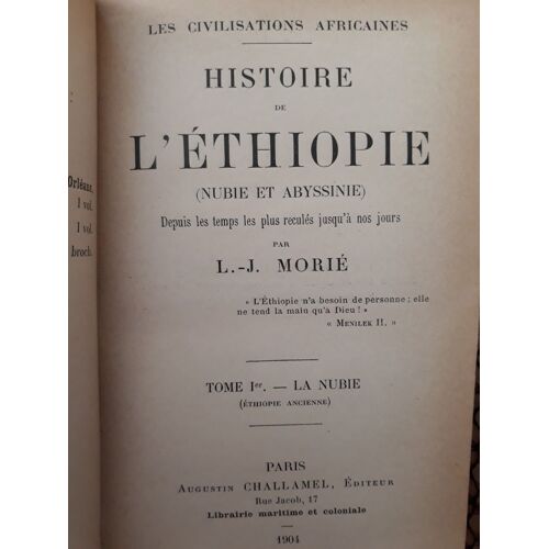 Histoire De L'ethiopie Tome 1