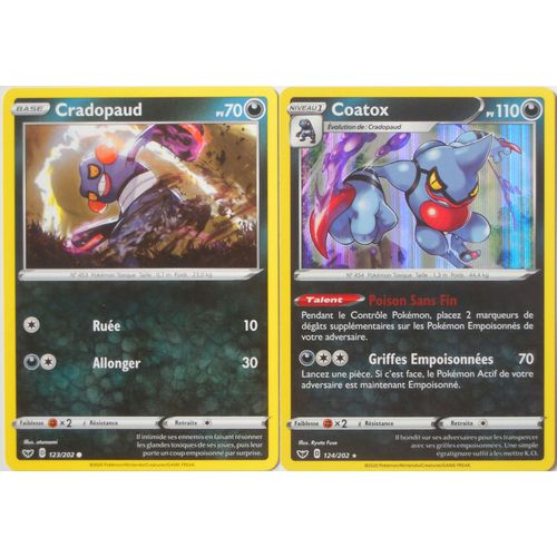 Epée & Bouclier - Cradopaud (123) + Coatox Holo (124/202)