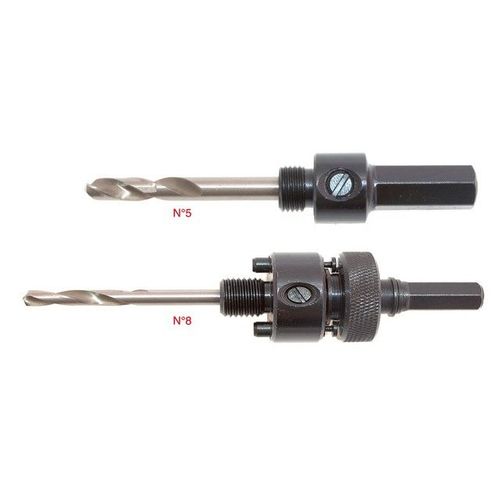 Arbre de montage pour scie trépan bimétal RISS - Ø n°8 - SDS+ - pour Ø 32 à 210 mm - 3106EX08