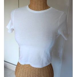 T-Shirt Blanc H&M Manches Courtes 14-16 Ans