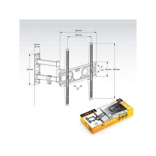 Support TV avec Bras Axil 0592E 26"-60" 30 Kg Noir