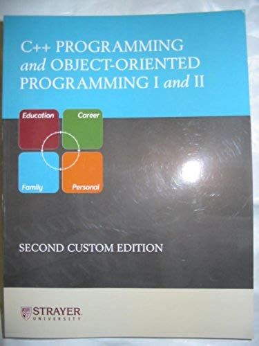 C++ Programming And Object-Oriented Programming I And Ii With Cd-Rom