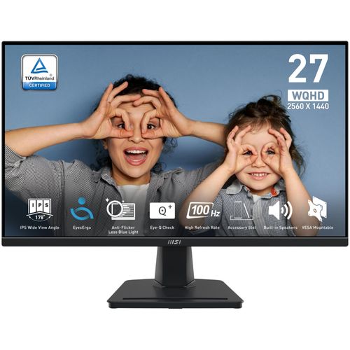 Ecran PC MSI Pro MP275Q 27" 2560 x 1440 pixels Wide Quad HD LED Noir