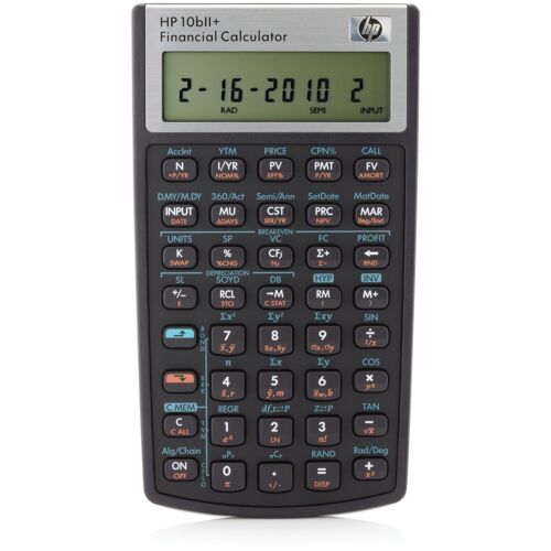 HP 10bII+ - Calculatrice financière - 12 chiffres - pile