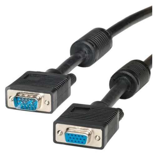 ROLINE HD15 M/HD15 F avec noyaux de ferrite 2,0m