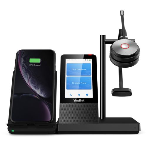 Yealink WH66 Mono UC Casque Sans fil Arceau Bureau/Centre d'appels USB Type-A Bluetooth Socle de chargement Noir