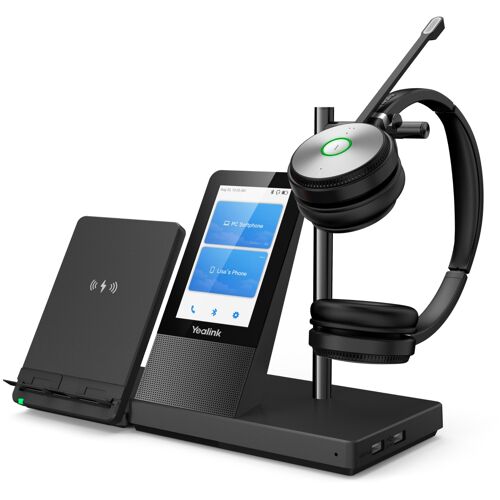 Yealink WH66 Dual UC Casque Sans fil Arceau Bureau/Centre d'appels USB Type-A Bluetooth Socle de chargement Noir