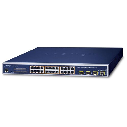 PLANET WGSW-24040HP4 commutateur réseau Géré L2/L4 Gigabit Ethernet (10/100/1000) Connexion Ethernet, supportant l'alimentation via ce port (PoE) Bleu