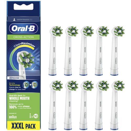 Oral-B CrossAction 80339346 tête de brosses 10 pièce(s) Bleu, Vert, Blanc