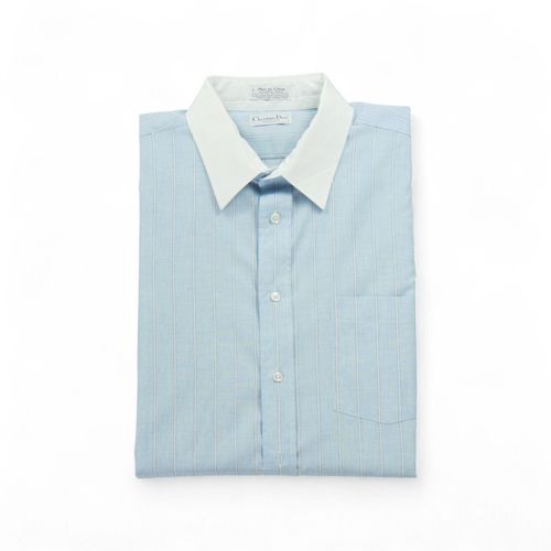 Reconditionné - Chemise Classiques Homme À Rayures - Taille Xl - Homme - Bleu Clair