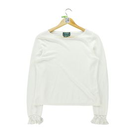 Reconditionné - Pull Femme En Lin Blanc - Taille M - Femme - Blanc